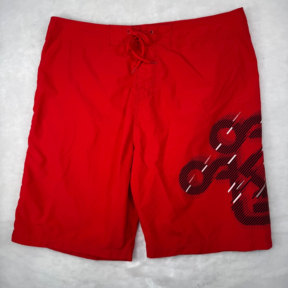 Oakley Board Shorts Mens Size 40 Red Spell‎ Out Graphic Surf Swim Trunks
